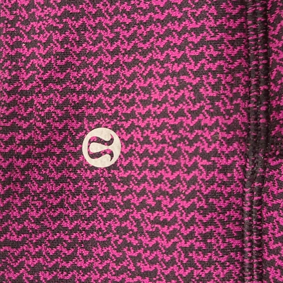 Lululemon Wunder Under Crop III Teeny Tooth Deep Fuchsia Black - Picture 6 of 9